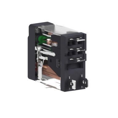 RXG12E7 - Harmony, Interface plugin relay, 10 A, 1 CO, with LED, with lockable test button, 48 V AC - Schneider Electric - Harmony, Interface plugin relay, 10 A, 1 CO, with LED, with lockable test button, 48 V AC - Schneider Electric - 3