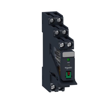 RXG22B7PV - Harmony, Interface plugin relay preassembled, 5 A, 2 CO, with LED, with lockable test button, with p - Schneider Electric - Harmony, Interface plugin relay preassembled, 5 A, 2 CO, with LED, with lockable test button, with p - Schneider Electric - 0