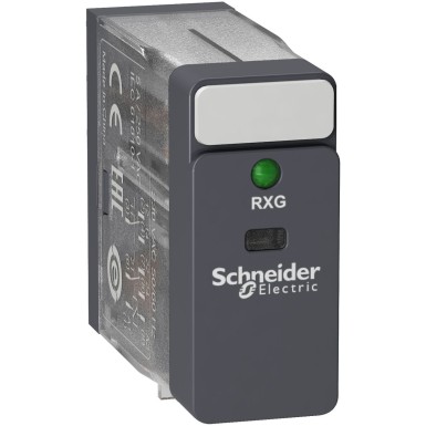 RXG23B7 - Harmony, Interface plugin relay, 5 A, 2 CO, with LED, 24 V AC - Schneider Electric - Harmony, Interface plugin relay, 5 A, 2 CO, with LED, 24 V AC - Schneider Electric - 0