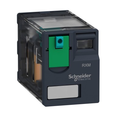 RXM2AB1BD - Harmony, Miniature plugin relay, 12 A, 2 CO, with lockable test button, 24 V DC - Schneider Electric - Harmony, Miniature plugin relay, 12 A, 2 CO, with lockable test button, 24 V DC - Schneider Electric - 0