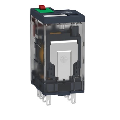 RXM2AB2B7 - Miniature plug in relay, Harmony, 12A, 2CO, with LED, lockable test button, 24V AC - Schneider Electric - Miniature plug in relay, Harmony, 12A, 2CO, with LED, lockable test button, 24V AC - Schneider Electric - 5