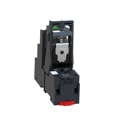 RXM2AB2B7PVS - Harmony, Miniature plug-in relay pre-assembled, 12 A, 2 CO, with LED, with lockable test button, separate terminals socket, 24 V AC - Schneider Electric - Harmony, Miniature plug-in relay pre-assembled, 12 A, 2 CO, with LED, with lockable test button, separate terminals socket, 24 V AC - Schneider Electric - 12