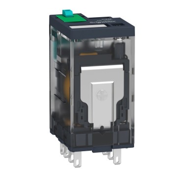 RXM2AB2BD - Miniature plug in relay, Harmony, 12A, 2CO, with LED, lockable test button, 24V DC - Schneider Electric - Miniature plug in relay, Harmony, 12A, 2CO, with LED, lockable test button, 24V DC - Schneider Electric - 4