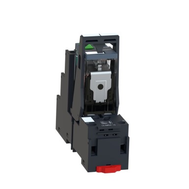 RXM2AB2BDPVS - Harmony, Miniature plug-in relay pre-assembled, 12 A, 2 CO, with LED, with lockable test button, separate terminals socket, 24 V DC - Schneider Electric - Harmony, Miniature plug-in relay pre-assembled, 12 A, 2 CO, with LED, with lockable test button, separate terminals socket, 24 V DC - Schneider Electric - 1