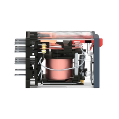 RXM4AB2E7 - Harmony, Miniature plugin relay, 6 A, 4 CO, with LED, with lockable test button, 48 V AC - Schneider Electric - Harmony, Miniature plugin relay, 6 A, 4 CO, with LED, with lockable test button, 48 V AC - Schneider Electric - 3