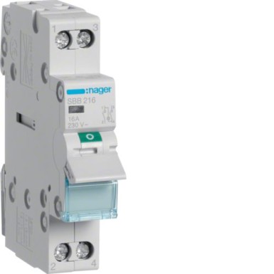 SBB216 - 2P 16A Switch , Ind. Light - Hager - 2P 16A Switch , Ind. Light - Hager - 0