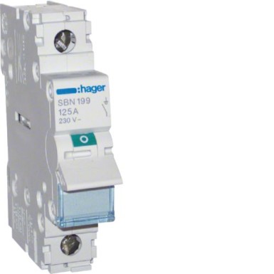 SBN199 - 1P 125A Switch - Hager - 1P 125A Switch - Hager - 0