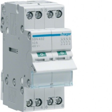 SBN432 - 4-pole 32A modular switch - Ref: SBN432 - Hager - 4-pole 32A modular switch - Ref: SBN432 - Hager - 0