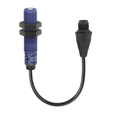 SM380A11210 - Telemecanique - Hyde Park, Ultrasonic sensor, discrete, 12 mm barrel, 12 24 V DC