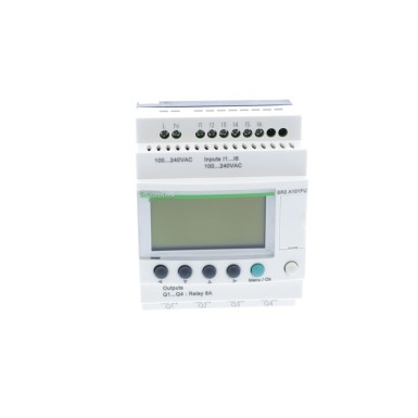 SR2A101FU - Compact smart relay, Zelio Logic, 10 I/O, 100...240 V AC, no clock, display - Schneider Electric - Compact smart relay, Zelio Logic, 10 I/O, 100...240 V AC, no clock, display - Schneider Electric - 3