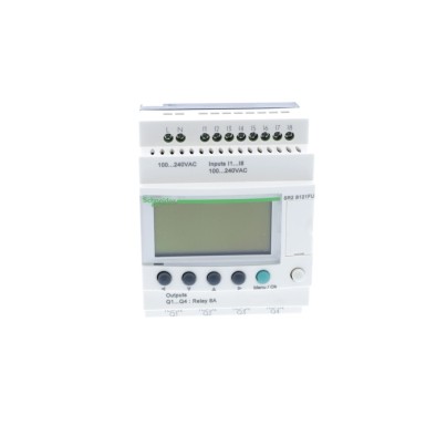 SR2B121FU - Compact smart relay, Zelio Logic, 12 I/O, 100...240 V AC, clock, display - Schneider Electric - Compact smart relay, Zelio Logic, 12 I/O, 100...240 V AC, clock, display - Schneider Electric - 2