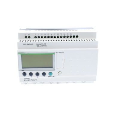 SR2B201FU - Compact smart relay, Zelio Logic, 20 I/O, 100...240 V AC, clock, display - Schneider Electric - Compact smart relay, Zelio Logic, 20 I/O, 100...240 V AC, clock, display - Schneider Electric - 1