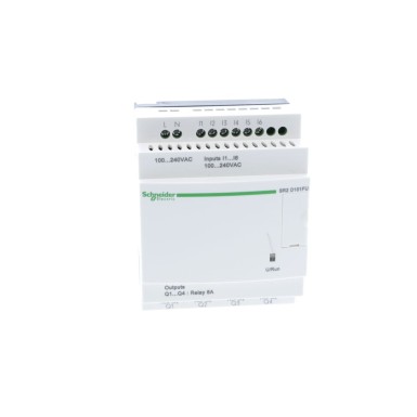 SR2D101FU - Compact smart relay, Zelio Logic, 10 I/O, 100...240 V AC, no clock, no display - Schneider Electric - Compact smart relay, Zelio Logic, 10 I/O, 100...240 V AC, no clock, no display - Schneider Electric - 2