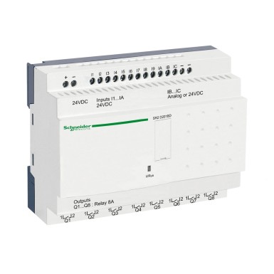 SR2D201BD - Compact smart relay, Zelio Logic, 20 I/O, 24 V DC, no clock, no display - Schneider Electric - Compact smart relay, Zelio Logic, 20 I/O, 24 V DC, no clock, no display - Schneider Electric - 0