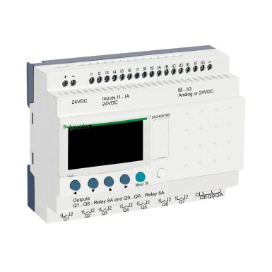 SR3B261BD - Zelio Logic - module smart relay - 26 I/O - 24Vdc - clock - display - Schneider Electric - Zelio Logic - module smart relay - 26 I/O - 24Vdc - clock - display - Schneider Electric - 0