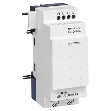 SR3XT61FU - Discrete I/O extension module, Zelio Logic, 6 I/O, 100...240 V AC - Schneider Electric - Discrete I/O extension module, Zelio Logic, 6 I/O, 100...240 V AC - Schneider Electric - 0