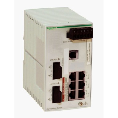 TCSESB083F2CU0 - ConneXium Basic Managed Switch 6 ports for copper + 2 ports for fiber optic multimode - Schneider Electric - ConneXium Basic Managed Switch 6 ports for copper + 2 ports for fiber optic multimode - Schneider Electric - 0