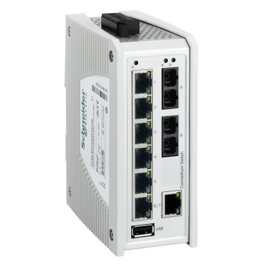 TCSESPU093F2CU0 - ConneXium Premium Unmanaged Switch 7 ports for copper + 2 ports for fiber optic multimode - Schneider Electric - ConneXium Premium Unmanaged Switch 7 ports for copper + 2 ports for fiber optic multimode - Schneider Electric - 0