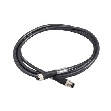 TCSMCN1M1F10 - Radio frequency identification XG, Modbus shielded cable - Telemecanique - Radio frequency identification XG, Modbus shielded cable, M12 male connector, M12 female connector, IP67, 10 m - Telemecanique - 0