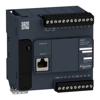 TM221C16R - Modicon M221, Logic controller, 16 inputs/outputs, 7 relay outputs, 100?¦240 V AC - Schneider Electric - Modicon M221, Logic controller, 16 inputs/outputs, 7 relay outputs, 100?¦240 V AC - Schneider Electric - 0