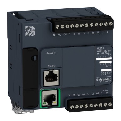 TM221CE16U - Logic controller, Modicon M221, 16io tr.npn ethernet - Schneider Electric - Logic controller, Modicon M221, 16io tr.npn ethernet - Schneider Electric - 0