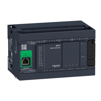 TM241CEC24R - Logic controller, Modicon M241, 24 IO relay Ethernet CAN master - Schneider Electric - Logic controller, Modicon M241, 24 IO relay Ethernet CAN master - Schneider Electric - 0