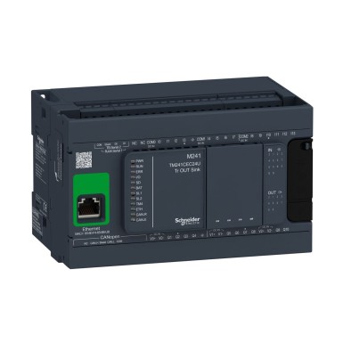 TM241CEC24U - Logic controller, Modicon M241, 24 IO transistor NPN Ethernet CAN master - Schneider Electric - Logic controller, Modicon M241, 24 IO transistor NPN Ethernet CAN master - Schneider Electric - 0