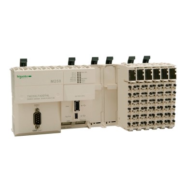 TM258LF42DT4L - Logic controller, Modicon M258, compact base 42 + 4 I/O, 24 V DC, CANopen - Schneider Electric - Logic controller, Modicon M258, compact base 42 + 4 I/O, 24 V DC, CANopen - Schneider Electric - 0