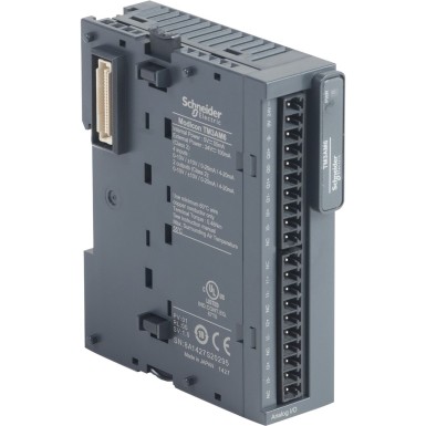 TM3AM6 - Input/output analog module, Modicon TM3, 4 inputs, 2 output (screw) 24 VDC - Schneider Electric - Input/output analog module, Modicon TM3, 4 inputs, 2 output (screw) 24 VDC - Schneider Electric - 0