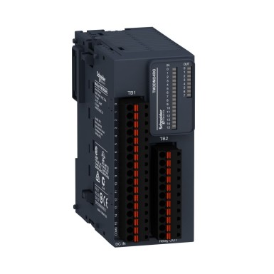 TM3DM24RG - Discrete I/O module, Modicon TM3, 24 IO (16 inputs, 8 relay outputs, spring) 24 VDC - Schneider Electric - Discrete I/O module, Modicon TM3, 24 IO (16 inputs, 8 relay outputs, spring) 24 VDC - Schneider Electric - 0