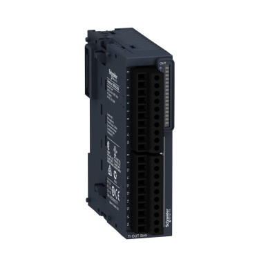 TM3DQ16U - Discrete output module, Modicon TM3, 16 outputs transistor NPN (screw) - Schneider Electric - Discrete output module, Modicon TM3, 16 outputs transistor NPN (screw) - Schneider Electric - 0