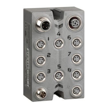 TM7BDI8B - Discrete I/O expansion block, Modicon TM7, IP67, 8 DI, 24 V DC, M8 connector - Schneider Electric - Discrete I/O expansion block, Modicon TM7, IP67, 8 DI, 24 V DC, M8 connector - Schneider Electric - 0