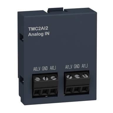 TMC2AI2 - Analogue input cartridge, Modicon M221, 2 analog inputs, I/O extension - Schneider Electric - Analogue input cartridge, Modicon M221, 2 analog inputs, I/O extension - Schneider Electric - 0