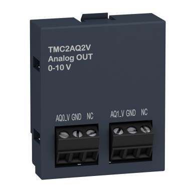 TMC2AQ2V - Analogue output cartridge, Modicon M221, 2 analog voltage outputs, I/O extension - Schneider Electric - Analogue output cartridge, Modicon M221, 2 analog voltage outputs, I/O extension - Schneider Electric - 0