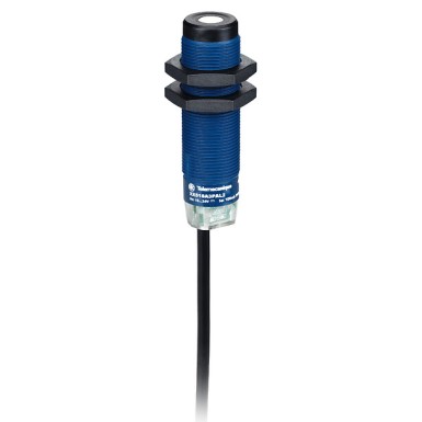 VM18PNO - Telemecanique - Hyde Park, ultrasonic sensor cylindrical M18, Sn508mm, NO, 12...24 VDC, cable 3 m
