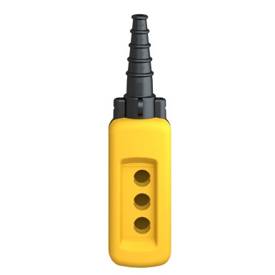 XACA03 - Harmony XAC, Empty pendant control station, plastic, yellow, 3 cutouts - Schneider Electric - Harmony XAC, Empty pendant control station, plastic, yellow, 3 cutouts - Schneider Electric - 4