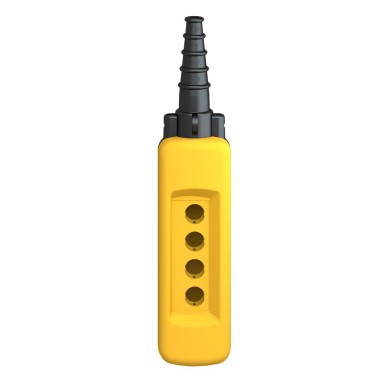 XACA04 - Harmony XAC, Empty pendant control station, plastic, yellow, 4 cutouts - Schneider Electric - Harmony XAC, Empty pendant control station, plastic, yellow, 4 cutouts - Schneider Electric - 5