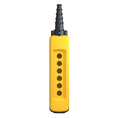 XACA06 - Empty pendant control station, Harmony XAC, plastic, yellow, 6 cut outs - Schneider Electric - Empty pendant control station, Harmony XAC, plastic, yellow, 6 cut outs - Schneider Electric - 5