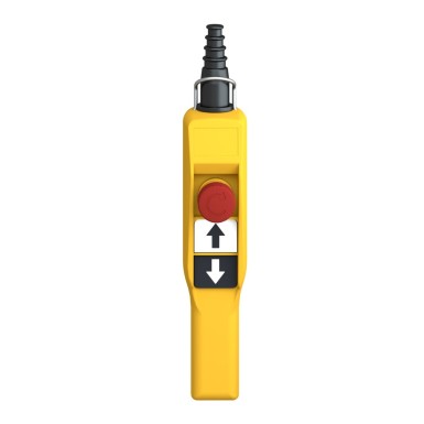 XACA2013 - Harmony XAC, Pendant control station, plastic, yellow, pistol grip, 2 push buttons with 1 NO, 1 emer - Schneider Electric - Harmony XAC, Pendant control station, plastic, yellow, pistol grip, 2 push buttons with 1 NO, 1 emer - Schneider Electric - 4