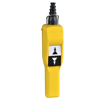 XACA207 - Harmony XAC, Pendant control station, plastic, yellow, pistol grip, 2 push buttons with 2 NO - Schneider Electric - Harmony XAC, Pendant control station, plastic, yellow, pistol grip, 2 push buttons with 2 NO - Schneider Electric - 0