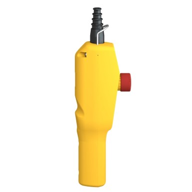 XACA2113 - Pendant control station, Harmony XAC, plastic, yellow, pistol grip, 2 booted push buttons with 1NO, 1 emergency stop NC - Schneider Electric - Pendant control station, Harmony XAC, plastic, yellow, pistol grip, 2 booted push buttons with 1NO, 1 emergency stop NC - Schneider Electric - 1