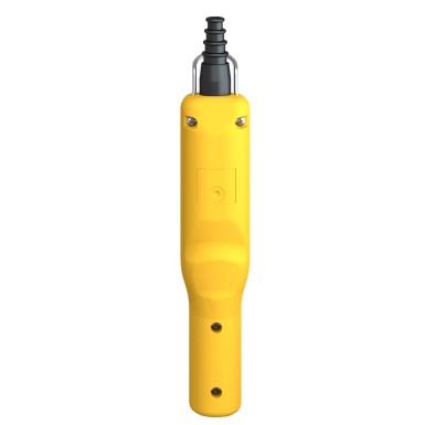 XACA2113 - Pendant control station, Harmony XAC, plastic, yellow, pistol grip, 2 booted push buttons with 1NO, 1 emergency stop NC - Schneider Electric - Pendant control station, Harmony XAC, plastic, yellow, pistol grip, 2 booted push buttons with 1NO, 1 emergency stop NC - Schneider Electric - 4