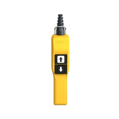 XACA215 - Harmony XAC, Pendant control station, plastic, yellow, pistol grip, 2 booted push buttons with NO + - Schneider Electric - Harmony XAC, Pendant control station, plastic, yellow, pistol grip, 2 booted push buttons with NO + - Schneider Electric - 1