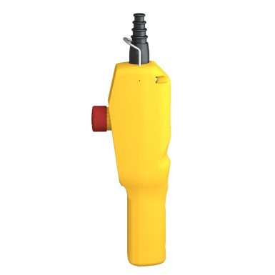 XACA2173 - Pendant control station, Harmony XAC, plastic, yellow, pistol grip, 2 booted push buttons with 2NO, 1 emergency stop NC - Schneider Electric - Pendant control station, Harmony XAC, plastic, yellow, pistol grip, 2 booted push buttons with 2NO, 1 emergency stop NC - Schneider Electric - 2