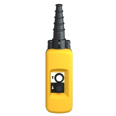 XACA271 - Harmony XAC, Pendant control station, plastic, yellow, 2 push buttons with 1 NO - Schneider Electric - Harmony XAC, Pendant control station, plastic, yellow, 2 push buttons with 1 NO - Schneider Electric - 3