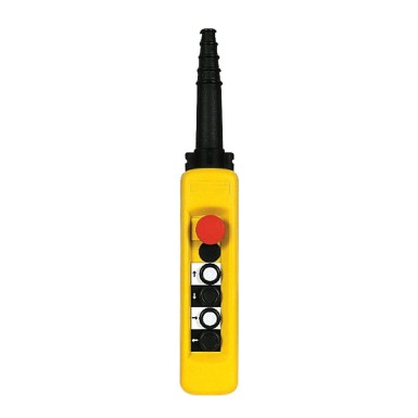 XACA4713 - Harmony XAC, Pendant control station, plastic, yellow, 4 push buttons with 1 NO, 1 emergency stop NC - Schneider Electric - Harmony XAC, Pendant control station, plastic, yellow, 4 push buttons with 1 NO, 1 emergency stop NC - Schneider Electric - 0