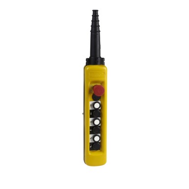 XACA67131 - Pendant control station, Harmony XAC, plastic, yellow, 6 push buttons 1NO, 1 emergency stop latching 3NC - Schneider Electric - Pendant control station, Harmony XAC, plastic, yellow, 6 push buttons 1NO, 1 emergency stop latching 3NC - Schneider Electric - 0