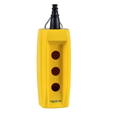 XACB030 - Harmony XAC, Empty pendant control station, plastic, yellow, 3 cutouts, for cable ? 7?¦13 mm - Schneider Electric - Harmony XAC, Empty pendant control station, plastic, yellow, 3 cutouts, for cable ? 7?¦13 mm - Schneider Electric - 0