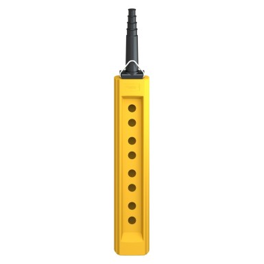 XACB08 - Harmony XAC, Empty pendant control station, plastic, yellow, 8 cutouts, for cable ? 10?¦22 mm - Schneider Electric - Harmony XAC, Empty pendant control station, plastic, yellow, 8 cutouts, for cable ? 10?¦22 mm - Schneider Electric - 6