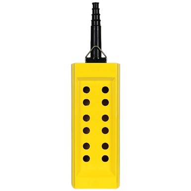 XACB125 - Pendant control station, Harmony XAC, empty, plastic, yellow, 12 cut-outs, cable 22…35mm - Schneider Electric - Pendant control station, Harmony XAC, empty, plastic, yellow, 12 cut-outs, cable 22…35mm - Schneider Electric - 0